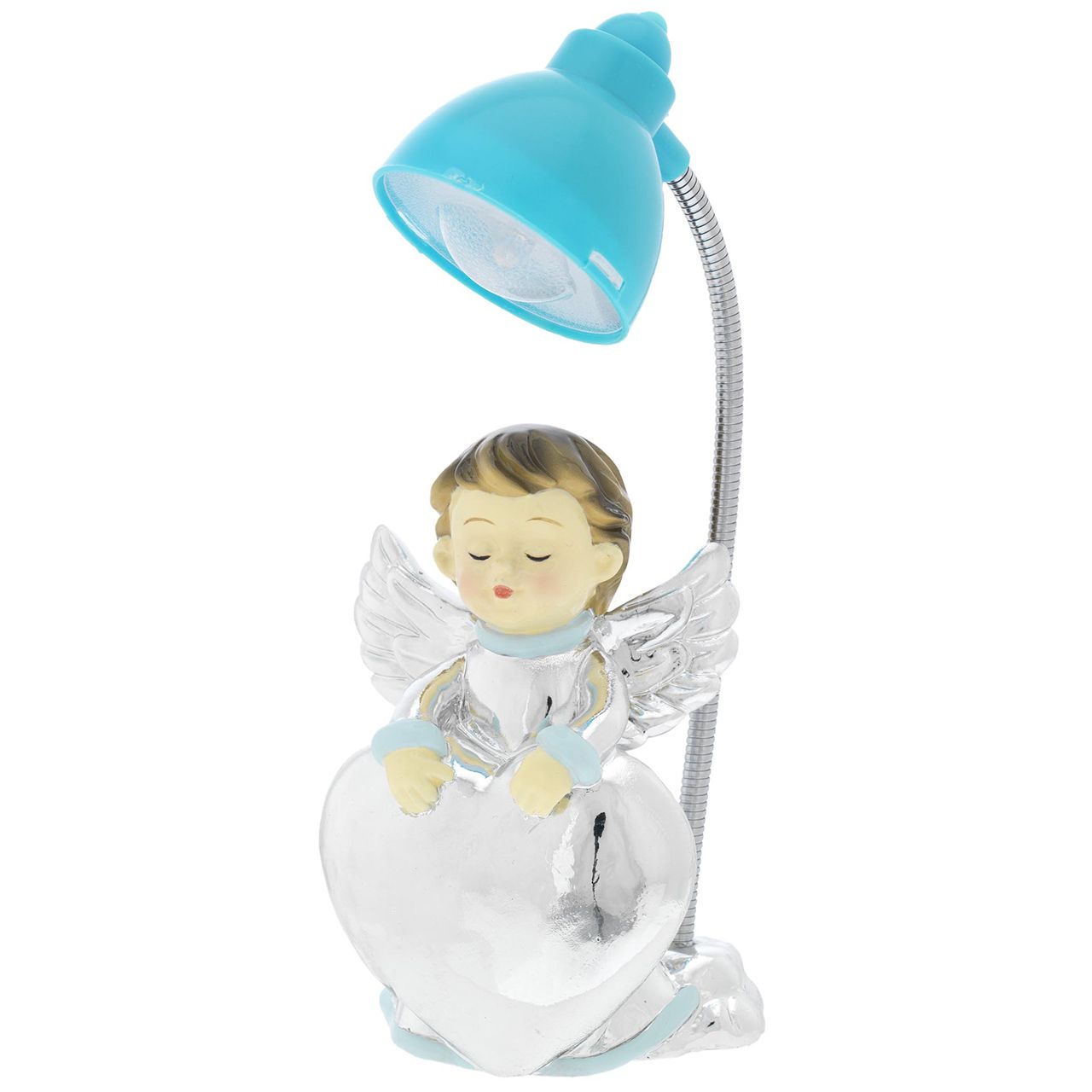 MINILAMPADA ANGIOLETTO CON CUORE AZZURRO